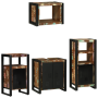 Juego de muebles de baño 4 pcs Madera reciclada maciza