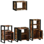 Juego de muebles de baño 4 pcs Madera reciclada maciza