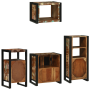 Juego de muebles de baño 4 pcs Madera reciclada maciza
