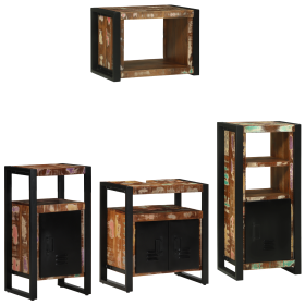 Juego de muebles de baño 4 pcs Madera reciclada maciza