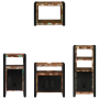 Juego de muebles de baño 4 pcs Madera reciclada maciza