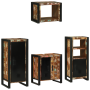 Juego de muebles de baño 4 pcs Madera reciclada maciza