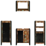 Juego de muebles de baño 4 pcs Madera reciclada maciza