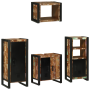 Juego de muebles de baño 4 pcs Madera reciclada maciza