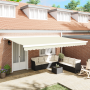 Toldo Retráctil Manual Crema 500x300 cm