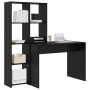 Escritorio Roble negro 138.5 x 55 x 143 cm Madera contrachapada
