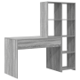 Escritorio Gris sonoma 138.5 x 55 x 143 cm Madera contrachapada