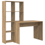 Escritorio con estante con almacenamiento Roble artisan 138.5 x
