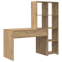 Escritorio con estante con almacenamiento Roble artisan 138.5 x