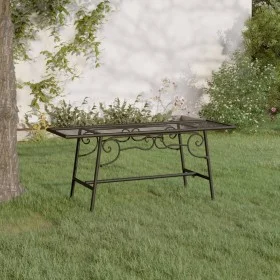 Gartenbank aus schwarzem Stahl, 110 cm von vidaXL, Gartenbänke - Ref: Foro24-318827, Preis: 91,84 €, Rabatt: %