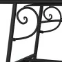 Banco de jardín de acero negro 110 cm de vidaXL, Bancos de jardín - Ref: Foro24-318827, Precio: 91,84 €, Descuento: %