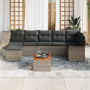 Conjunto de Sofás de Jardín de 8 Piezas con Cojines Gris