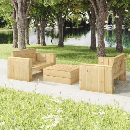 3-piece garden furniture set made of solid impregnated pine wood by vidaXL, Garden sets - Ref: Foro24-3096636, Price: 554,35 ...