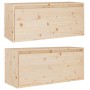 Hängeschrank 2 Stück Massivholz Kiefer 80x30x35 cm von vidaXL, Regale und Regale - Ref: Foro24-813456, Preis: 126,67 €, Rabat...