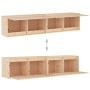 Hängeschrank 2 Stück Massivholz Kiefer 80x30x35 cm von vidaXL, Regale und Regale - Ref: Foro24-813456, Preis: 126,67 €, Rabat...