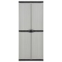 Gartenschrank mit 3 Einlegeböden grau und schwarz 68x40x168 cm von vidaXL, Schließfächer und Lagerschränke - Ref: Foro24-3409...