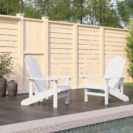 Adirondack Gartenstühle, 2 Stück, weißes HDPE von vidaXL, Gartenstühle - Ref: Foro24-3095692, Preis: 325,27 €, Rabatt: %