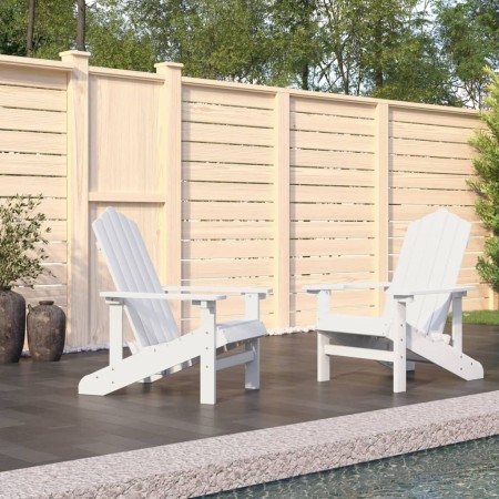 Adirondack Gartenstühle, 2 Stück, weißes HDPE von vidaXL, Gartenstühle - Ref: Foro24-3095692, Preis: 333,21 €, Rabatt: %