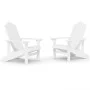 Adirondack Gartenstühle, 2 Stück, weißes HDPE von vidaXL, Gartenstühle - Ref: Foro24-3095692, Preis: 325,27 €, Rabatt: %