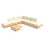 Gartenmöbel 8 Stück Kissen aus cremefarbenem Kiefernholz von vidaXL, Gartensets - Ref: Foro24-3096328, Preis: 593,24 €, Rabat...
