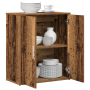 Alacena con estante 2 pcs Madera envejecida 60 x 31 x 70 cm