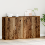 Alacena con estante 2 pcs Madera envejecida 60 x 31 x 70 cm