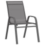 Stackable garden chairs 2 units gray textilene by vidaXL, Garden chairs - Ref: Foro24-318778, Price: 77,60 €, Discount: %