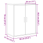 Alacena con estante 2 pcs Madera envejecida 60 x 31 x 70 cm