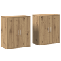 Alacena con estante con almacenamiento con puerta 2 pcs Roble