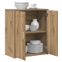 Alacena con estante con almacenamiento con puerta 2 pcs Roble