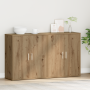 Alacena con estante con almacenamiento con puerta 2 pcs Roble