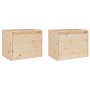Wandschränke 2 Stück aus massivem Kiefernholz 45x30x35 cm von vidaXL, Regale und Regale - Ref: Foro24-813436, Preis: 70,35 €,...