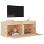 Wall cabinets 2 pcs solid pine wood 45x30x35 cm by vidaXL, Shelves and shelves - Ref: Foro24-813436, Price: 69,59 €, Discount: %