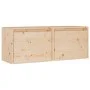 Armarios de pared 2 uds madera maciza de pino 45x30x35 cm de vidaXL, Estantes y estanterías - Ref: Foro24-813436, Precio: 69,...