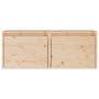 Armarios de pared 2 uds madera maciza de pino 45x30x35 cm