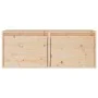 Armarios de pared 2 uds madera maciza de pino 45x30x35 cm de vidaXL, Estantes y estanterías - Ref: Foro24-813436, Precio: 69,...