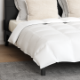 Edredón con almohada 3 pcs Blanco 200 x 220 cm Plumas