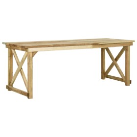 Mesa de jardín de madera de pino impregnada 200x79x75 cm