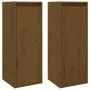 Wall cabinet 2 pcs honey brown pine wood 30x30x80 cm by vidaXL, Shelves and shelves - Ref: Foro24-813502, Price: 76,53 €, Dis...