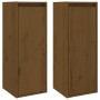 Wandschrank 2 Stück honigbraunes Kiefernholz 30x30x80 cm von vidaXL, Regale und Regale - Ref: Foro24-813502, Preis: 77,43 €, ...