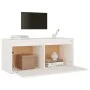 Massiver Wandschrank aus weißem Kiefernholz, 80 x 30 x 35 cm von vidaXL, Regale und Regale - Ref: Foro24-813457, Preis: 70,51...