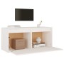 Solid white pine wood wall cabinet 80x30x35 cm by vidaXL, Shelves and shelves - Ref: Foro24-813457, Price: 67,41 €, Discount: %