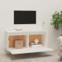 Solid white pine wood wall cabinet 80x30x35 cm by vidaXL, Shelves and shelves - Ref: Foro24-813457, Price: 70,51 €, Discount: %