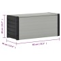 Gray garden waste bin 85x34x40 cm by vidaXL, Garbage cans and trash cans - Ref: Foro24-340988, Price: 64,12 €, Discount: %