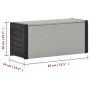 Gray garden waste bin 85x34x40 cm by vidaXL, Garbage cans and trash cans - Ref: Foro24-340988, Price: 60,44 €, Discount: %