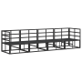 Conjunto de sofá de jardín 4 pcs Negro 283 x 71.5 x 71 cm
