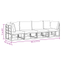 Conjunto de sofá de jardín 4 pcs Negro 283 x 71.5 x 71 cm