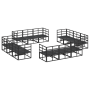 Conjunto de sofá de jardín 12 pcs Negro 213 x 71.5 x 71 cm