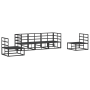 Conjunto de sofá de jardín 5 pcs Negro 213 x 71.5 x 71 cm