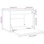 Hängeschrank aus massivem Kiefernholz weiß 45x30x35 cm von vidaXL, Regale und Regale - Ref: Foro24-813437, Preis: 39,48 €, Ra...